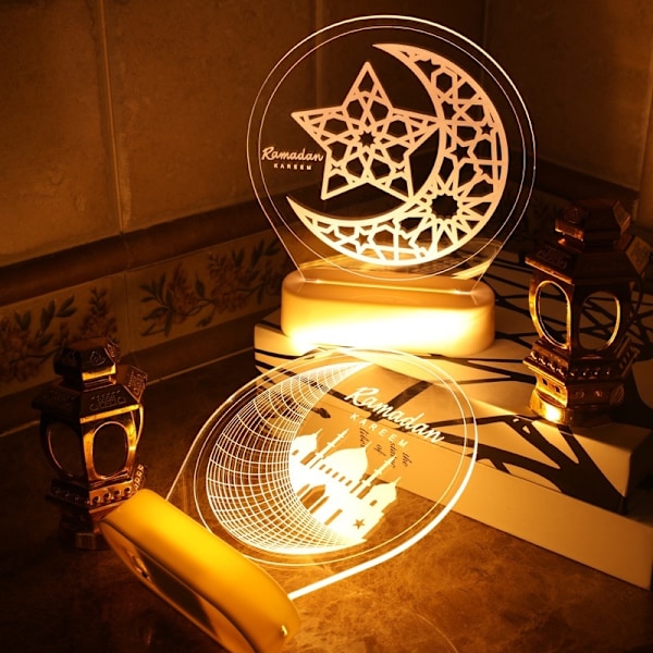 ramadan led dekoration mubarak kareem eid mubarak varmt lys d