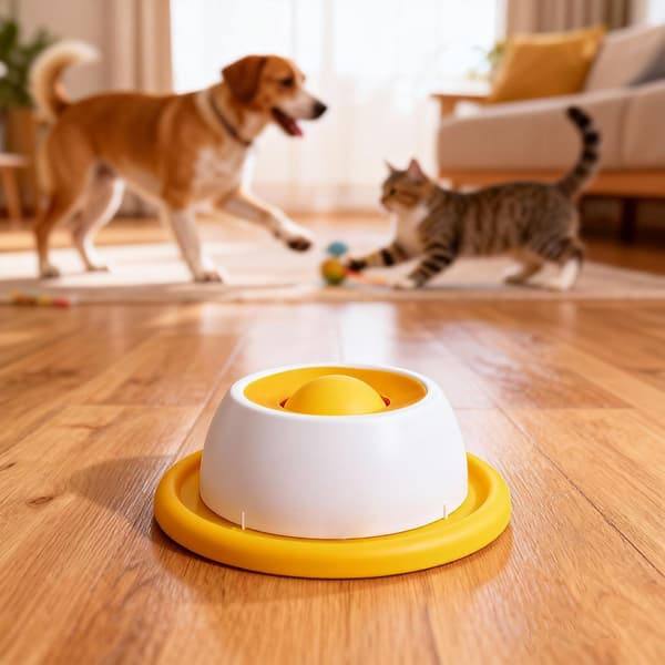 Interaktiv Hundboll & Långsam Matare för Mental Stimulans Yellow (Cat) size