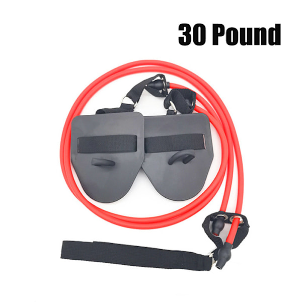 Svømmetræner Armstyrke Motionist Modstandsbånd med Svømmefødder Red (30 lbs)