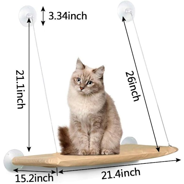 Fönstermonterad kattkorg, hängmatta för kattplats