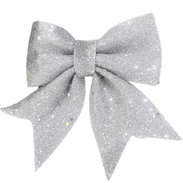Store rosetter Juletre Rosettpynt for gave sølvfarget sølvfarget sølvfarget silvery 10 pcs