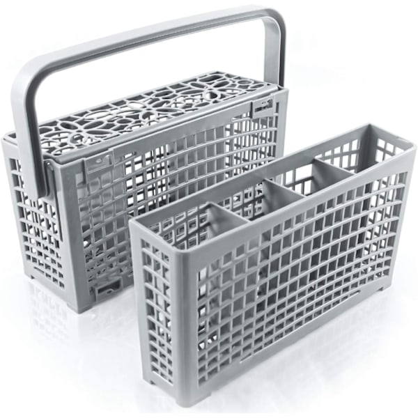 Diskmaskinsäker bestickkorg [23 x 8,5 & 4,5 x 13,5 cm]. Bestickkorg med innovativ 2-i-1-lösning