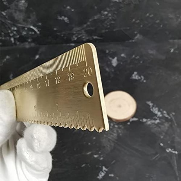 Messing Væg Ret Linjal 20cm Messing Graderet Linjal (Farve: Metallic)