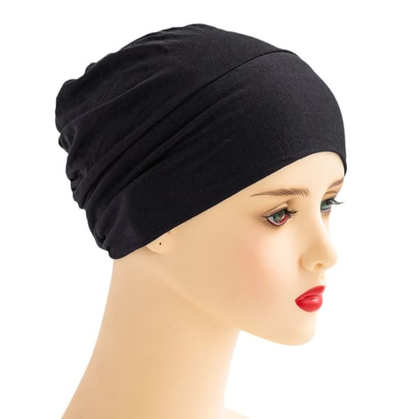 Moisture-Wicking Bamboo Sleep Cap, Skin-Friendly Adjustable Beanie for Women Men, Stretchy Full Head Coverage Chemo Hat, Lightweight Breathable
