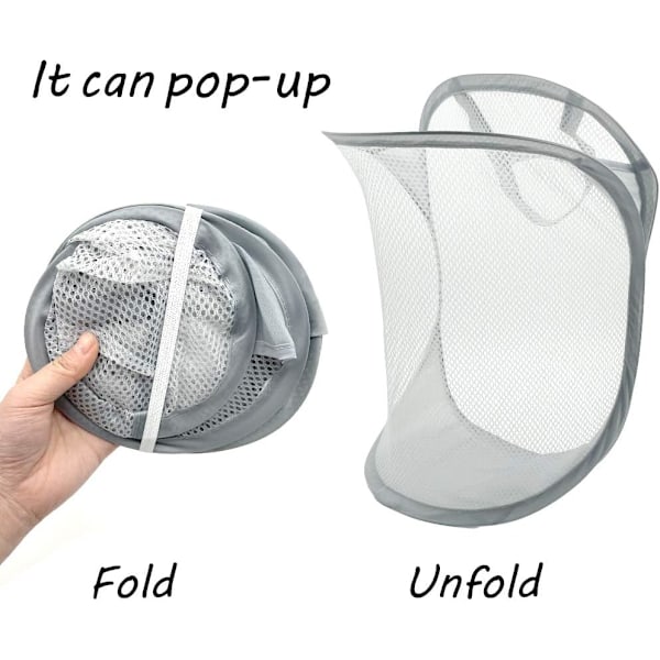 Vasketøjskurv Pop Up Opbevaring Foldbar B