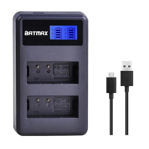 4x Lp-e10 Lp E10 Lpe10 Kamerabatterier + LCD USB Dobbelt Oplader Kompatibel Canon Eos 1100d 1200d 1300d Kiss X50 X70 X80 Rebel T3 T5 T6 Charger