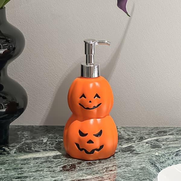 Halloween Pumpa Tvålpump, Söt Jack-O'-Lantern Handtvålpump för Badrum och Kök JackO Soap Disp