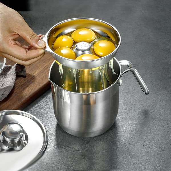 Eggeplommeutskiller i rustfritt stål med bonusbollesett Without Lid1