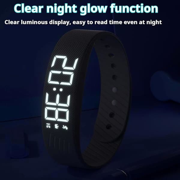 2026 Vibrating Alarm Bracelet for Deep Sleep - Silent Alarm Clock Bracelet, Has Multiple Functions and is Rechargeable[GPA] black