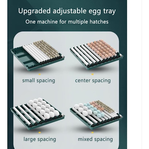 Automatic Egg Incubator, Can Hatch 12 to 15 Eggs, with Efficient LED Lighting, Automatic Egg Turning, and Humidity Control. (f2)