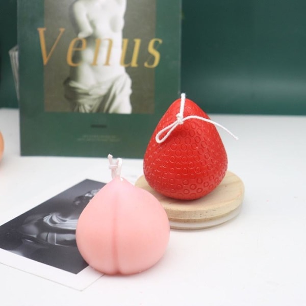 Lysformer Lys Stearinlys DIY Støbeforme i Silikonform store jordbær
