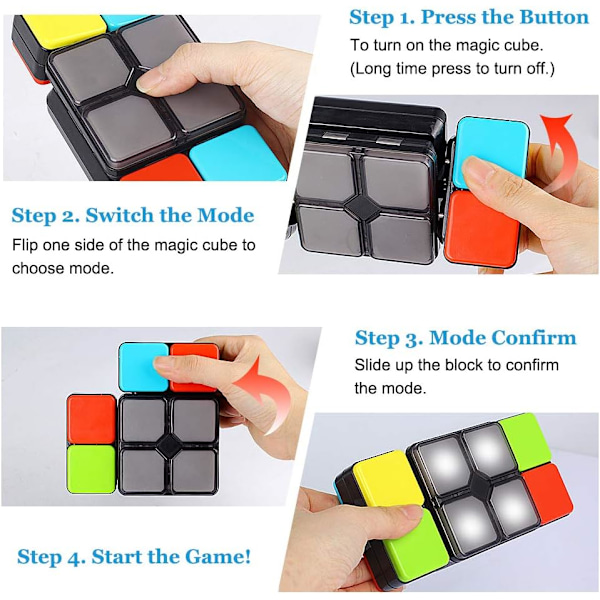 Speed Cube 4 Lägen - Gåva för Pojkar och Flickor i Åldern 6-12[GPA]