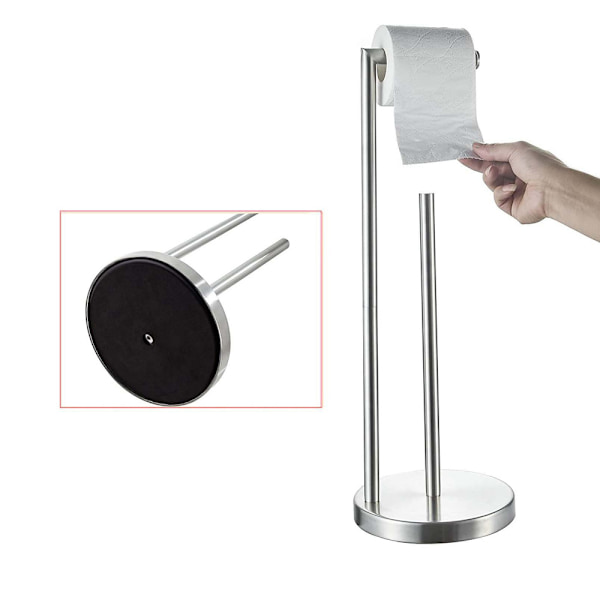 Sort, fritstående toiletpapirholder Fritstående toiletpapir