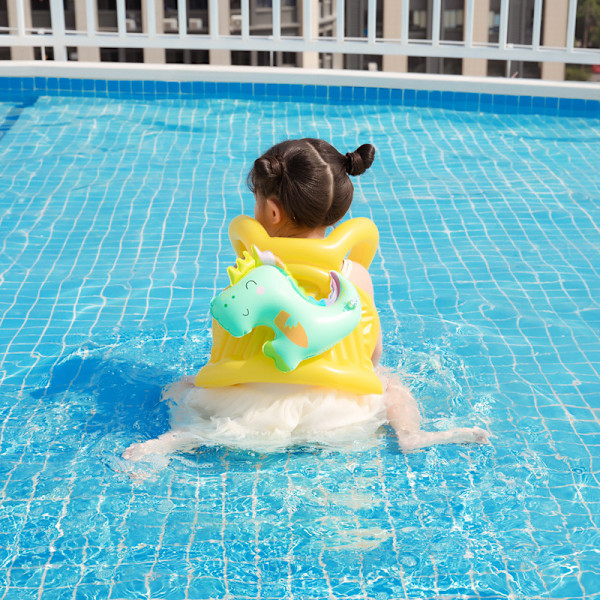 Simväst, Uppblåsbar Pool Floats Simring Gul yellow M