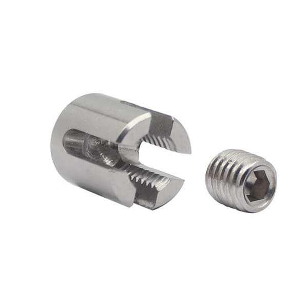 Pakke med 5 rustfri stålwirelåse (A4) - Til 2 mm wire - M8 (til 2 mm wire)