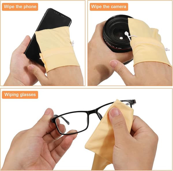 Microfiber Soft Sunglasses Pouch Bag 6-Pack, Gadget Cleaning and Storage Case in Eyeglass Case Bag[GPA] Multicolour-a
