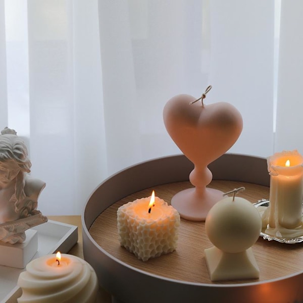Lysforme lys stearinlys DIY støbeforme i silikone lz22107 middels bjørnehode