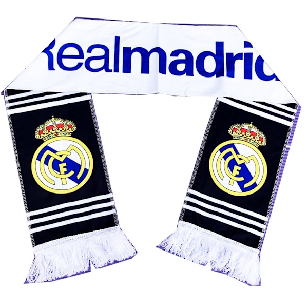 Mub- Fanit Real Madrid, Liverpool, Miami ruokalaput, huivit, jalkapallofanit, syksyn ja talven kannustus, käsin heilutettava huivi Real Madrid svartvitt