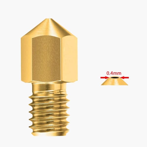 25 stk. 0,4 mm Ender 3 Dyse MK8 3D Printer Ekstruder Dyse