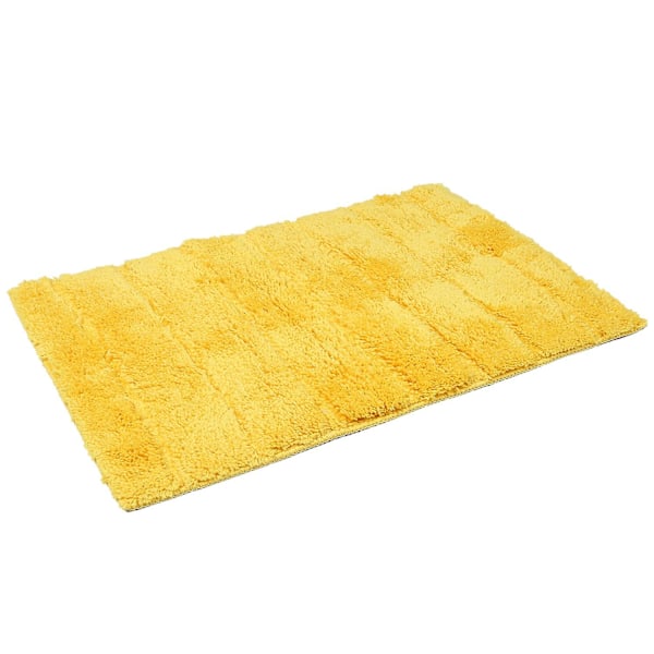 Matt Absorberende Sklisikkert Teppe Europeisk T-Strip Baderomsmatte Teppe Hjem Dør 45 x 65cm Gul
