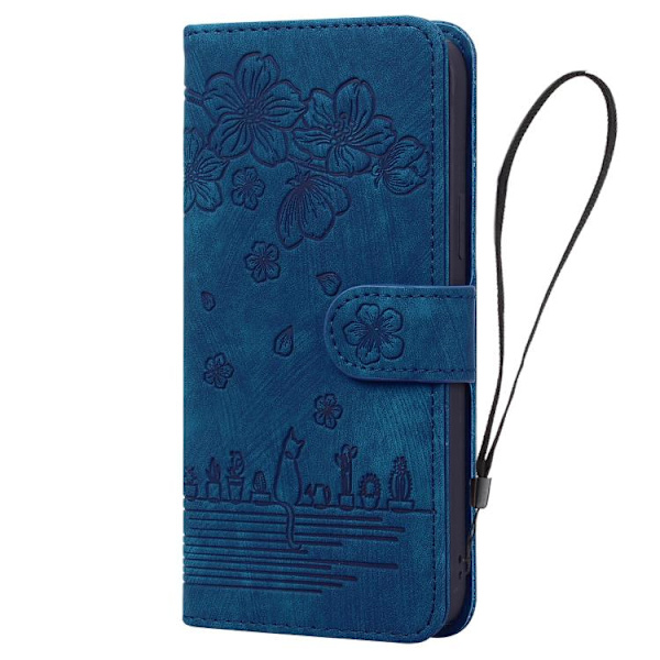 Sakura Kat Design Hard Case Kompatibel med Samsung Galaxy A56 / A36[GPA] Kunglig blå