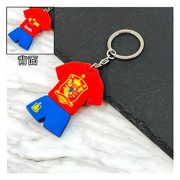 Gos- Jalkapallon Seurajoukkueiden MM-kisat Maajoukkueen Tunnus PVC Mini Pelipaita Avaimenperä Spain