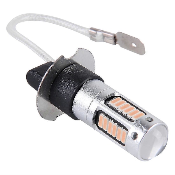 2 kpl H3 10W 30 SMD-4014 LED-sumuvalopolttimoa autoon, DC 12V Pink Light