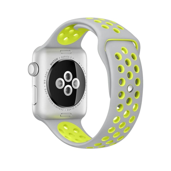 För Apple Watch 38/40 mm silikon Sport klockarmband grå