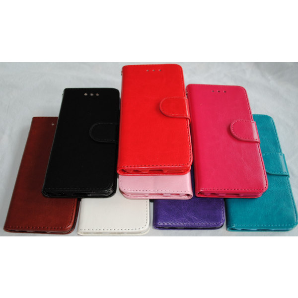 Plånkboksskal i läder av hög kvalitet till Samsung S7 Vit