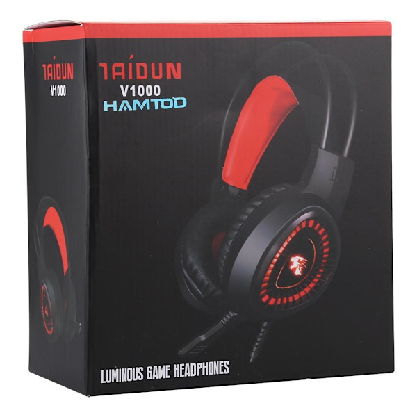 HAMTOD V1000 Dual-3.5mm Gaming Headset Blå