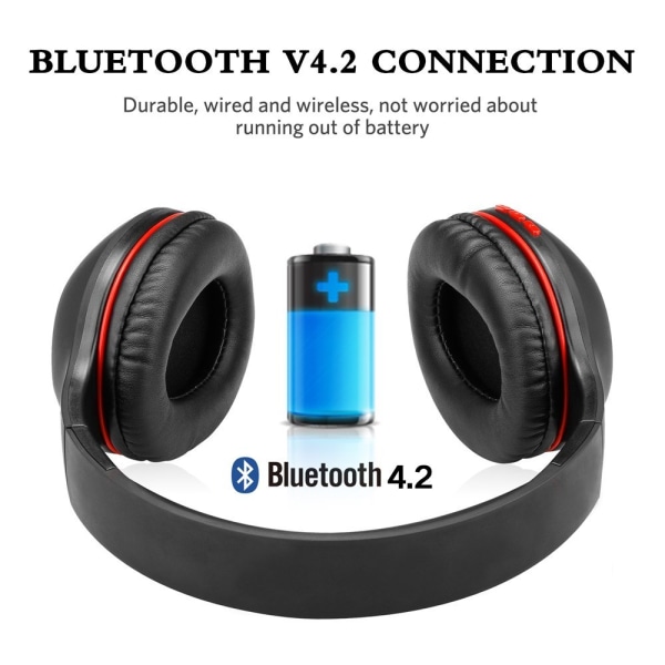 AUSDOM M09 Bluetooth 4.2 med minneskortsplats Svart