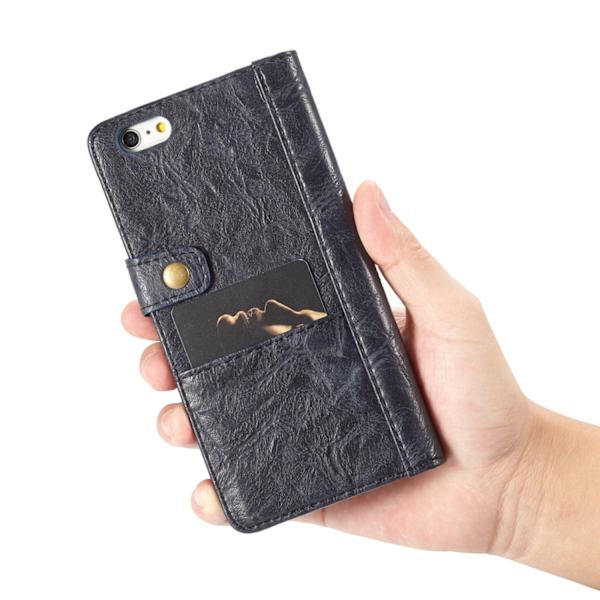 CaseMe för iPhone 6& 6S  Crazy Horse textur läderfodral  Marinblå