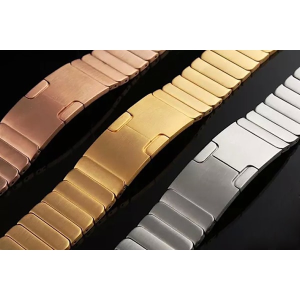 Butterfly Buckle Stainless Steel Apple Watch 38mm Silver