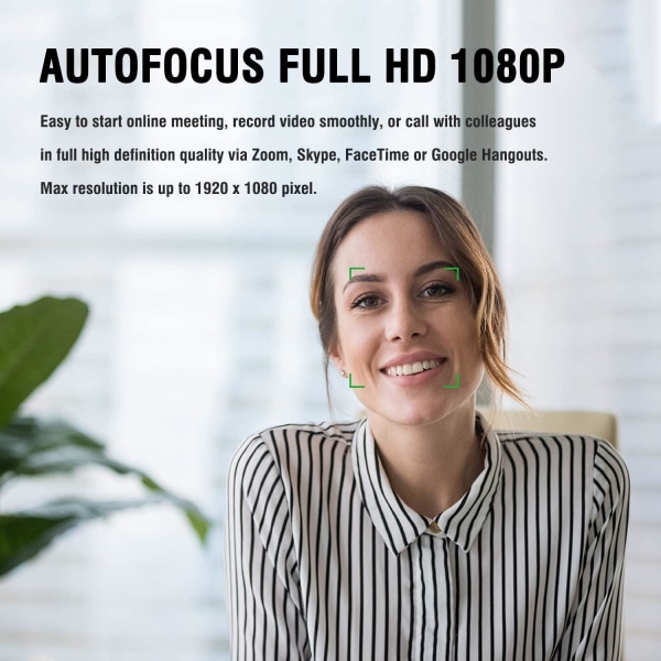 AUSDOM AF640 1080P Webcam Autofokus Titanium