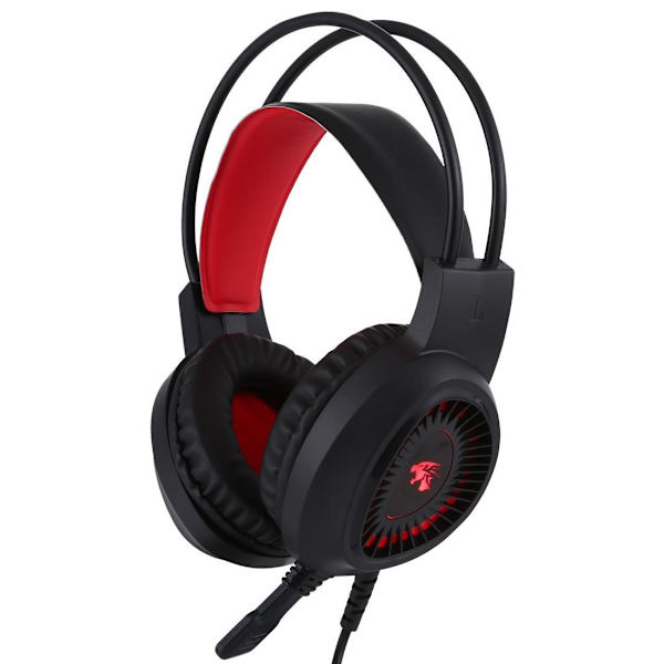 HAMTOD V1000 Dual-3.5mm Gaming Headset Röd