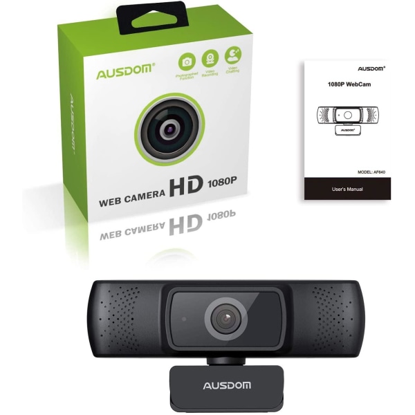 AUSDOM AF640 1080P Webcam Autofokus Titanium