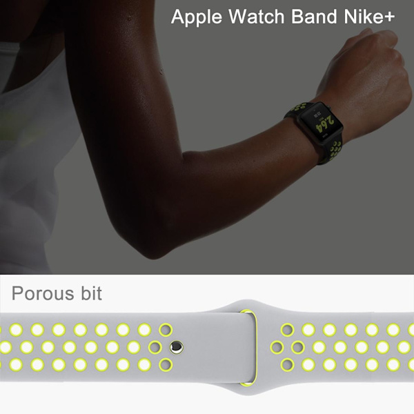 För Apple Watch 42/44mm L silikon Sport klockarmband Lila