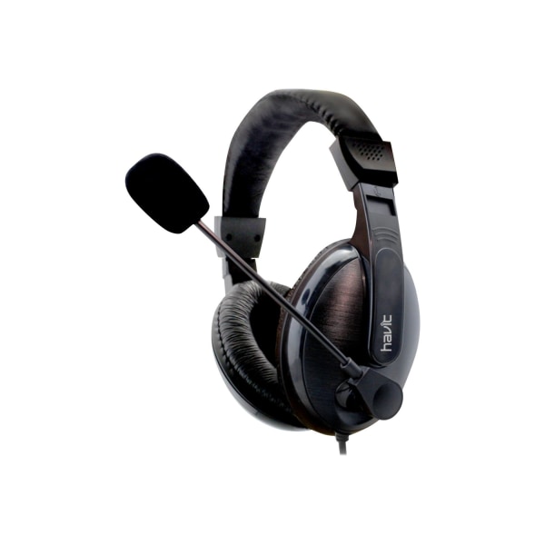 Havit HV-H139D-hörlurar med mikrofon 3,5 mm Svart