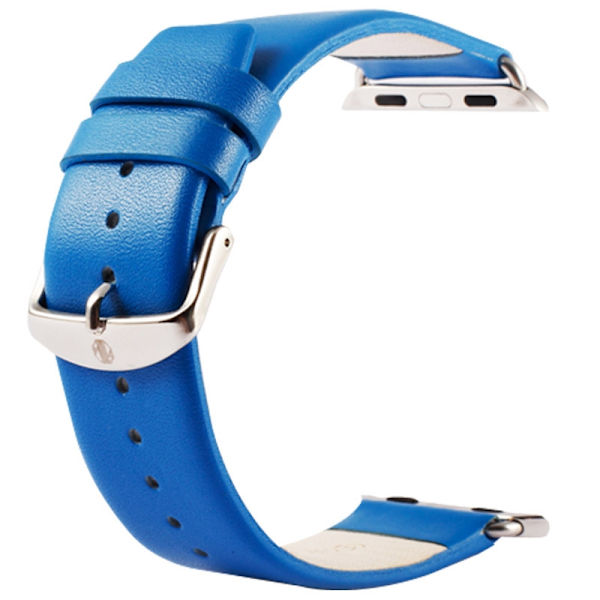 Kakapi Apple watch armband i äkta läder Inkl. fästen. 42mm Blå