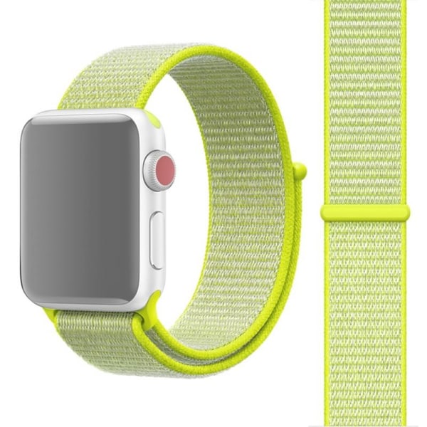 För Apple Watch 38mm Nylon Loop med kardborreknäppning Neongrön Limegrön