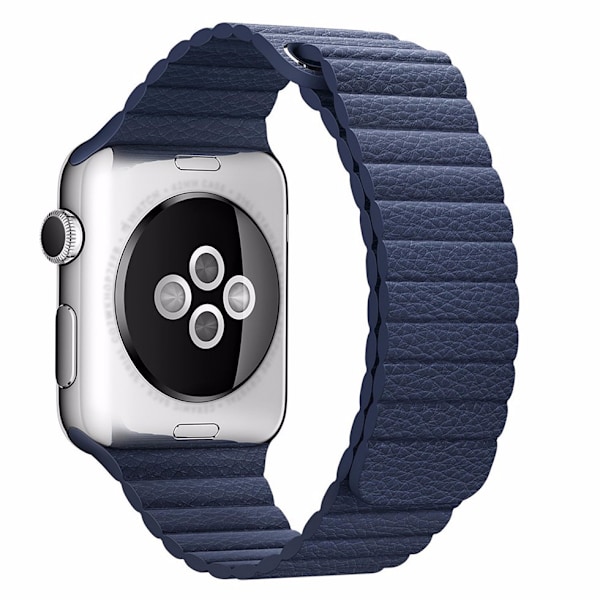 För Apple Watch 38mm Loop magnetlåsspänne PU läder armband Brun