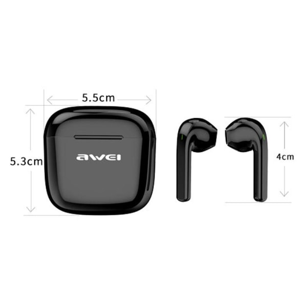 awei T26 Bluetooth V5.0 TWS Headset Svart
