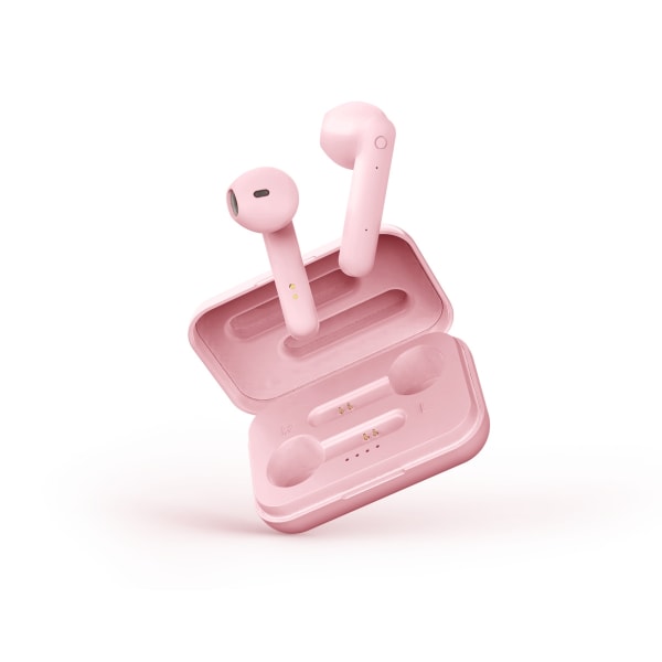 TWS hörlurar med laddningsetui, semi-in-ear, BT 5, rosa Rosa