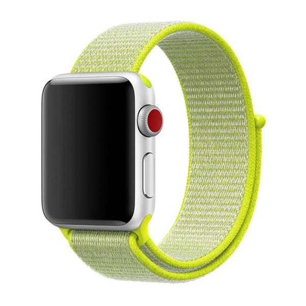 För Apple Watch 38mm Nylon Loop med kardborreknäppning Neongrön Limegrön