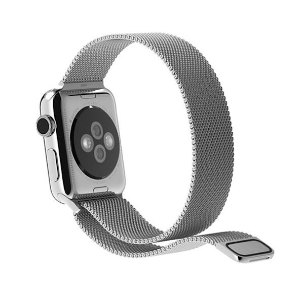 Milanese Loop Magnetic Rostfritt  apple watch armband 42 mm Silv Silver