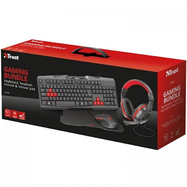 TRUST Ziva 4-in-1 Gaming Bundle Svart