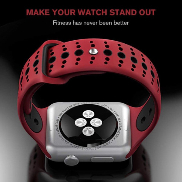 För Apple Watch 42/44mm  silikon Sport klockarmband Lila