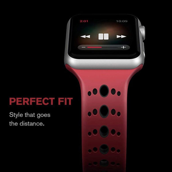 För Apple Watch 42/44mm  silikon Sport klockarmband Lila