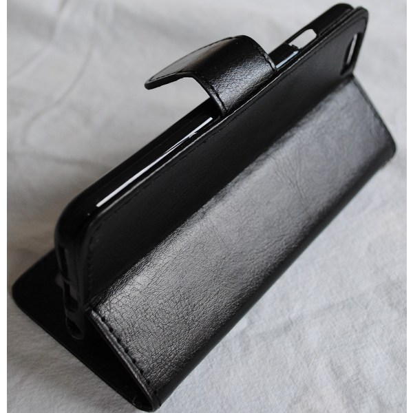 Plånkboksskal i läder av hög kvalitet till Samsung S7 Edge Lila