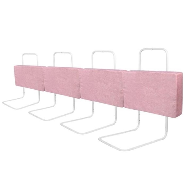 XMTECH Babysängstång Höjdjusterbar Softpack Småbarnssäng Skydd Fallskydd Cherry Pink 200cm Körsbärsrosa